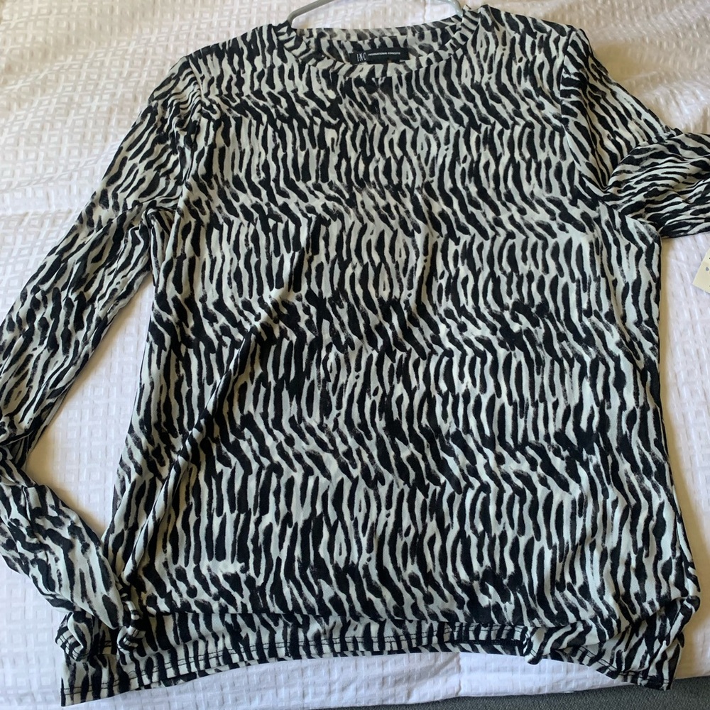 Animal Print Mesh Top